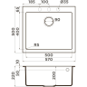 Мойка OMOIKIRI BOSEN 57A-GB Artceramic/графит 4993818